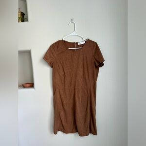 Harper Tan short sleeve dress